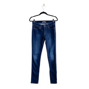 Levis 711 Womens Classic Medium Wash Denim Skinny Jeans Stretch Blue Size 27